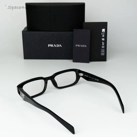 Prada Women Eyeglasses Black Clear Rectangle PRB06S 16K08N  display picture 3